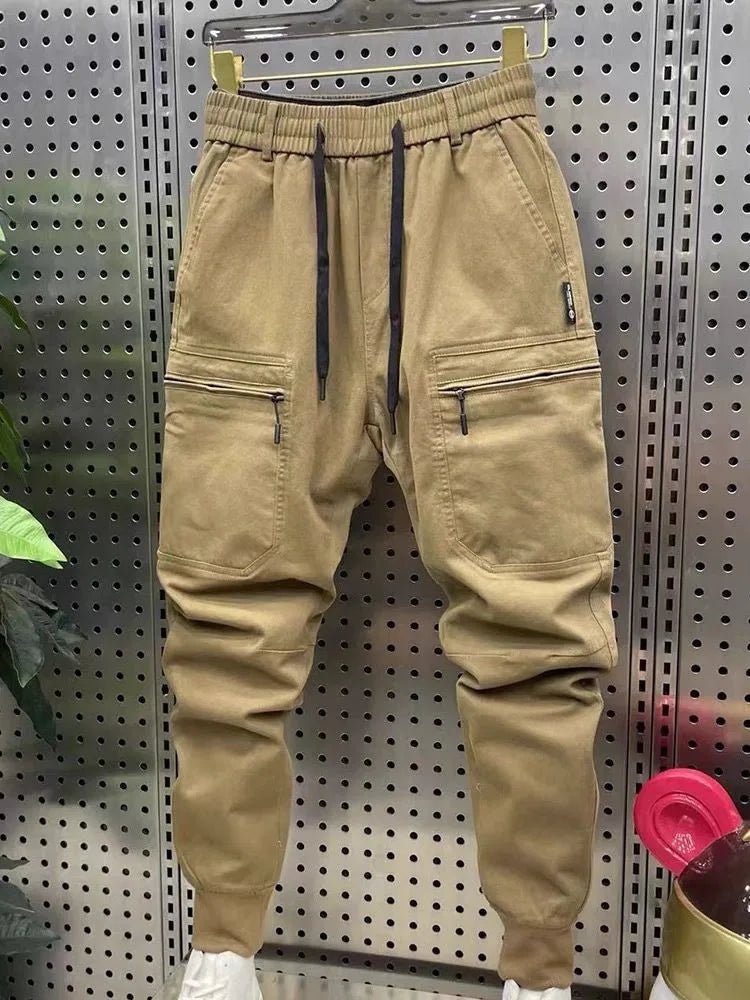 casual harem cargo pants Multi - zip harem pencil trousers Latest luxury brand men clothing - StepByStepNow