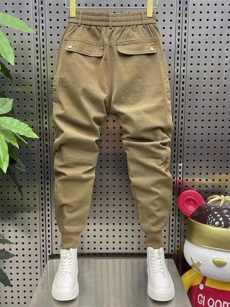 casual harem cargo pants Multi - zip harem pencil trousers Latest luxury brand men clothing - StepByStepNow