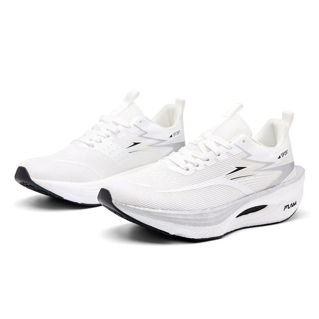 Casual Lace - Up Shoes – Geometric Pattern Spring/Autumn Walking Sneakers, Lightweight EVA Sole - StepByStepNow
