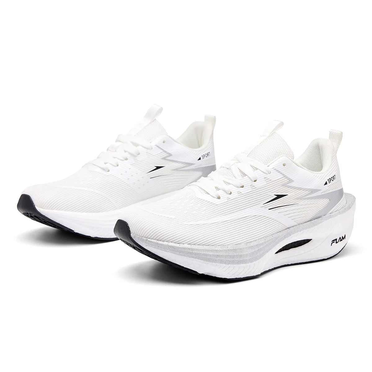 Casual Lace - Up Shoes – Geometric Pattern Spring/Autumn Walking Sneakers, Lightweight EVA Sole - StepByStepNow
