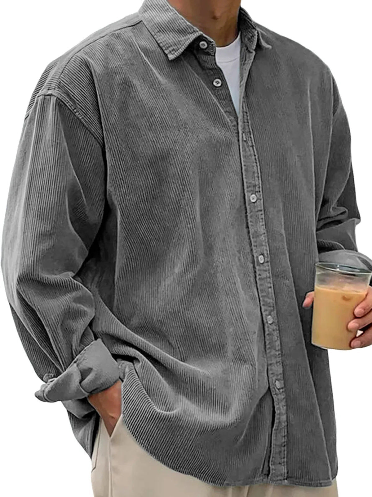 Casual Loose Men's Autumn And Winter Thick Shirt Jacket - StepByStepNow