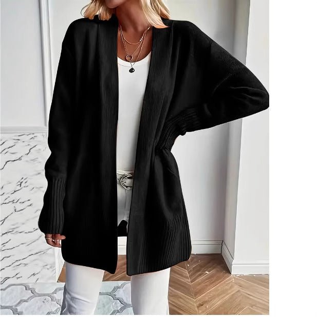 Casual Simple Elegant Shawl Sweater With Pockets - StepByStepNow