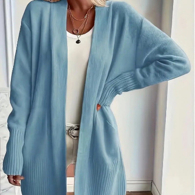 Casual Simple Elegant Shawl Sweater With Pockets - StepByStepNow