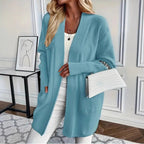 Casual Simple Elegant Shawl Sweater With Pockets - StepByStepNow