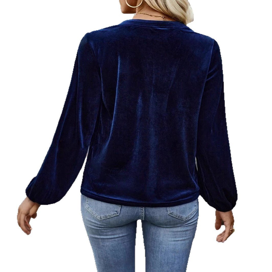 Casual Temperament Commute Button Long Sleeve Top Women's Clothing - StepByStepNow