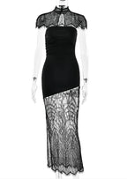 Chic V - Neck Printed Gown: Slim Waist Cinching Dress – Elegant 2026 Party Wear - StepByStepNow