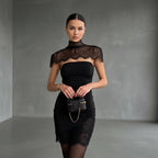 Chic V - Neck Printed Gown: Slim Waist Cinching Dress – Elegant 2026 Party Wear - StepByStepNow