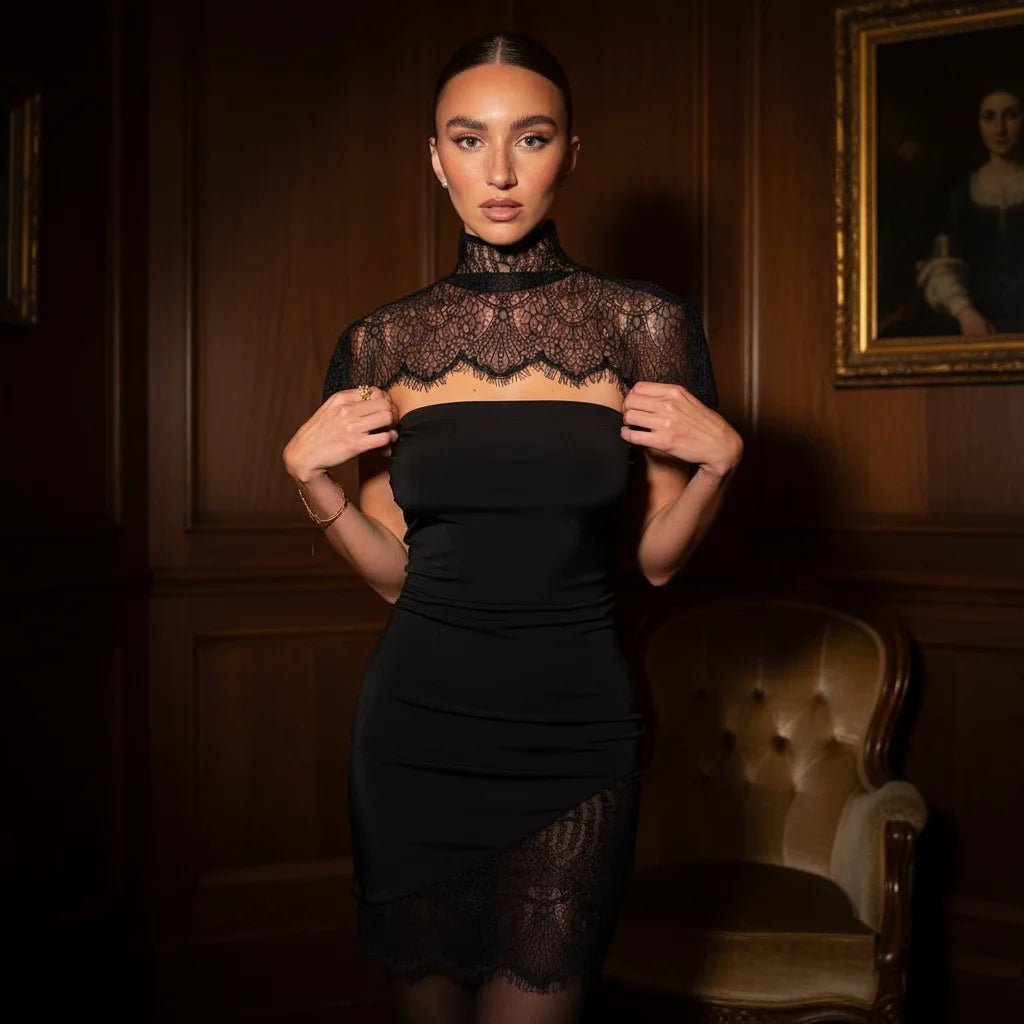Chic V - Neck Printed Gown: Slim Waist Cinching Dress – Elegant 2026 Party Wear - StepByStepNow