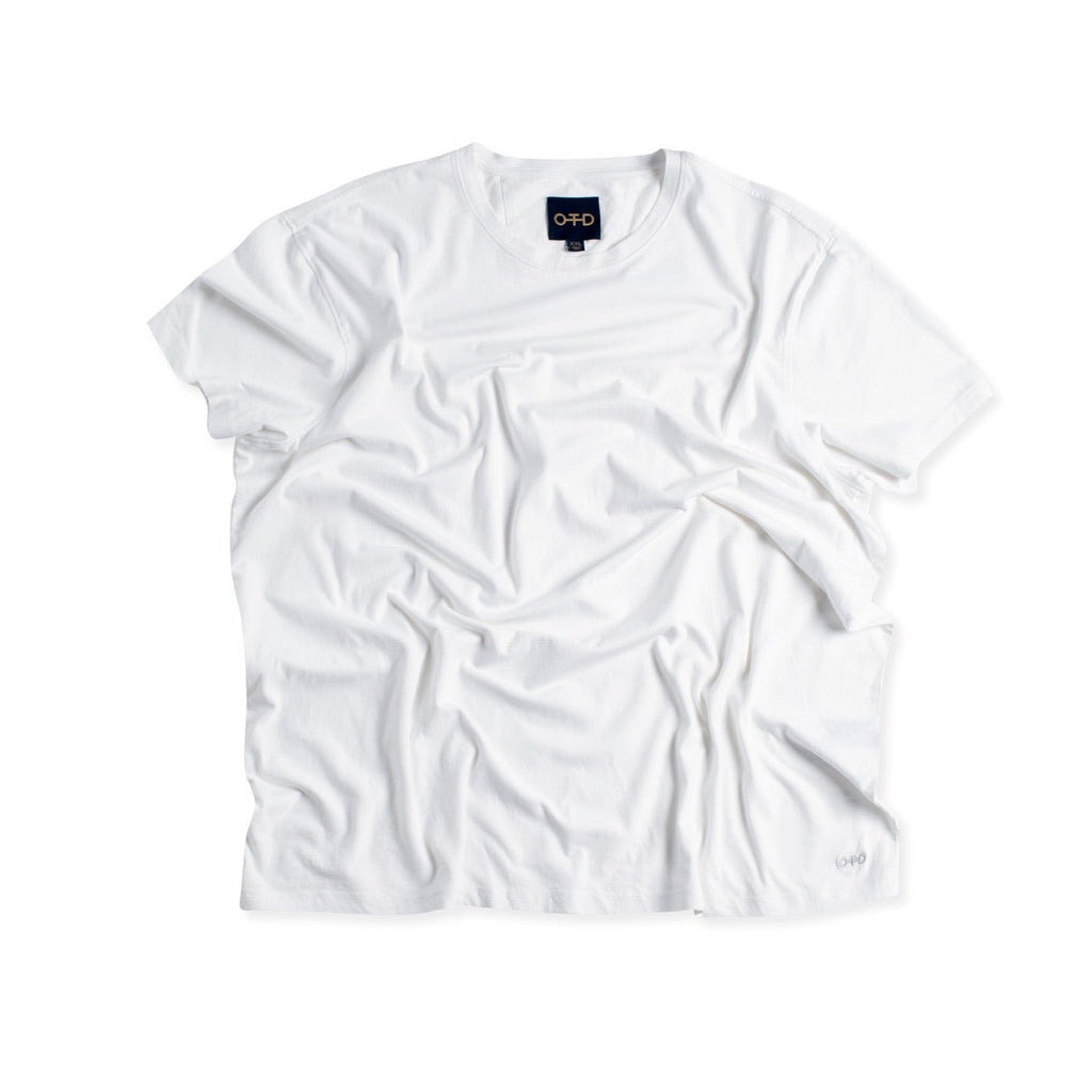 Compact Jersey Crewneck Tee (White) - StepByStep