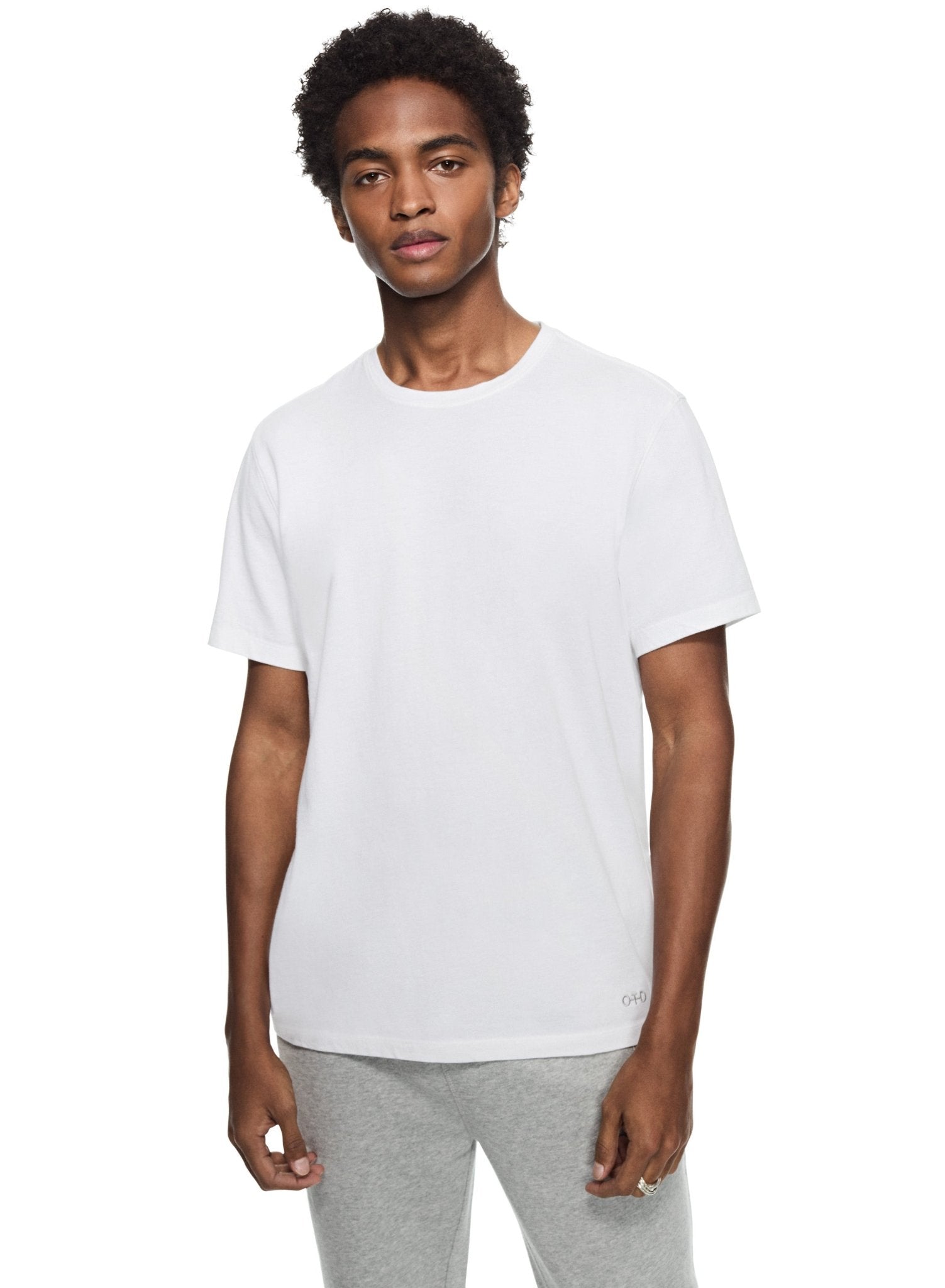 Compact Jersey Crewneck Tee (White) - StepByStep