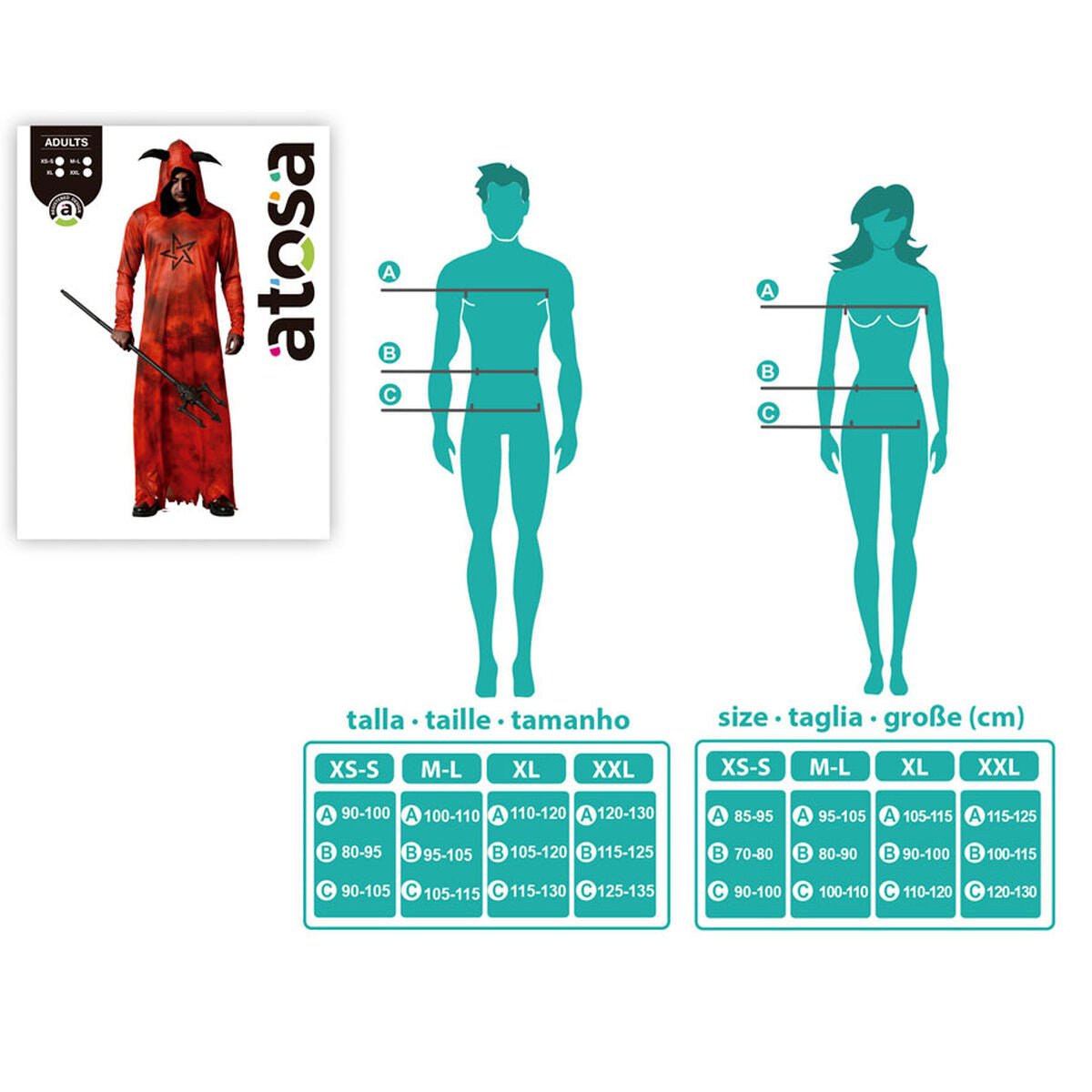 Costume for Adults Male Demon Halloween - StepByStep