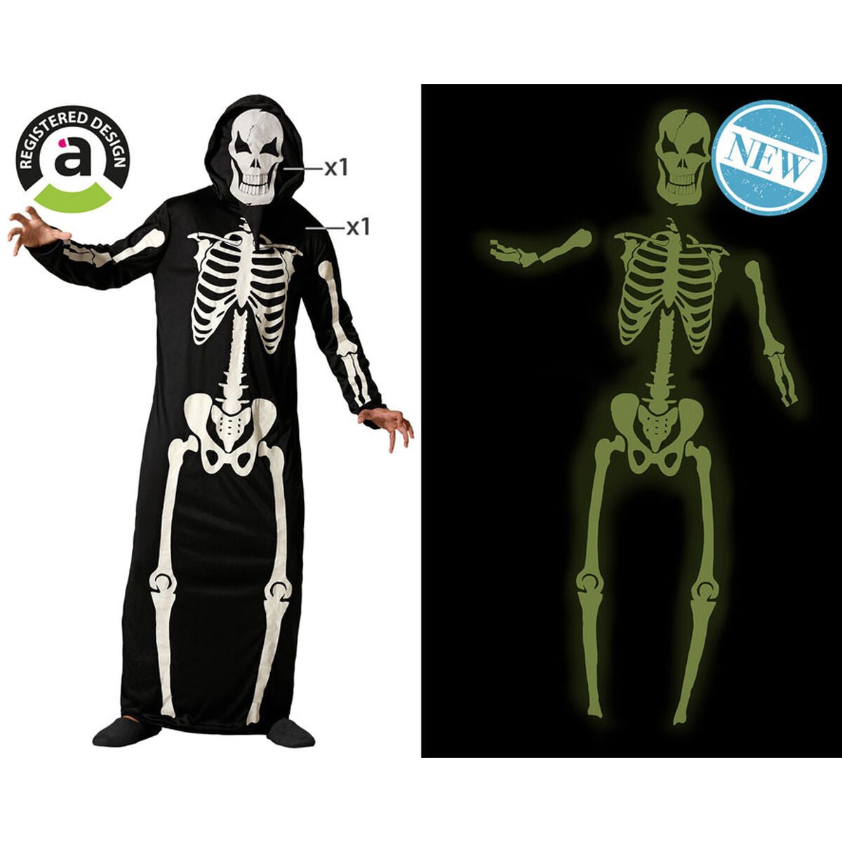 Costume for Adults Skeleton Halloween - StepByStep