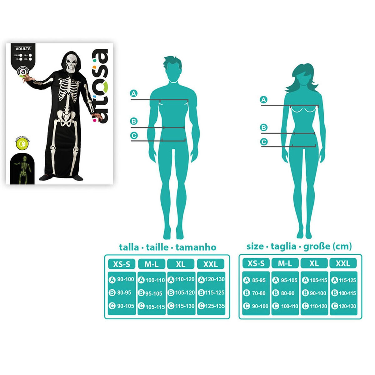 Costume for Adults Skeleton Halloween - StepByStep