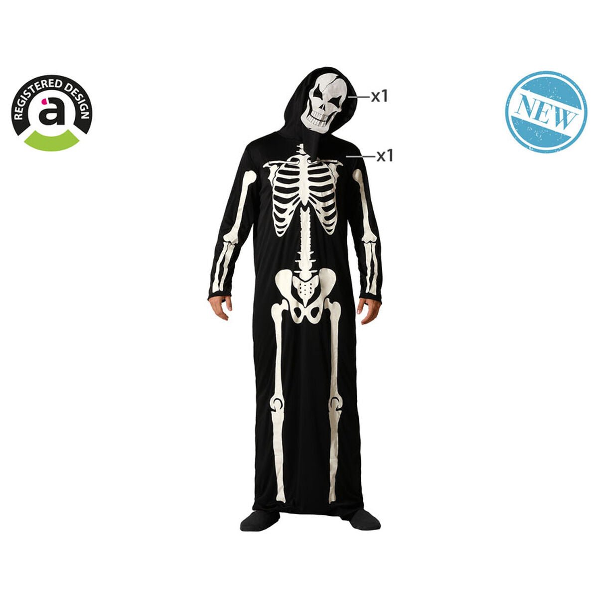 Costume for Adults Skeleton Halloween - StepByStep