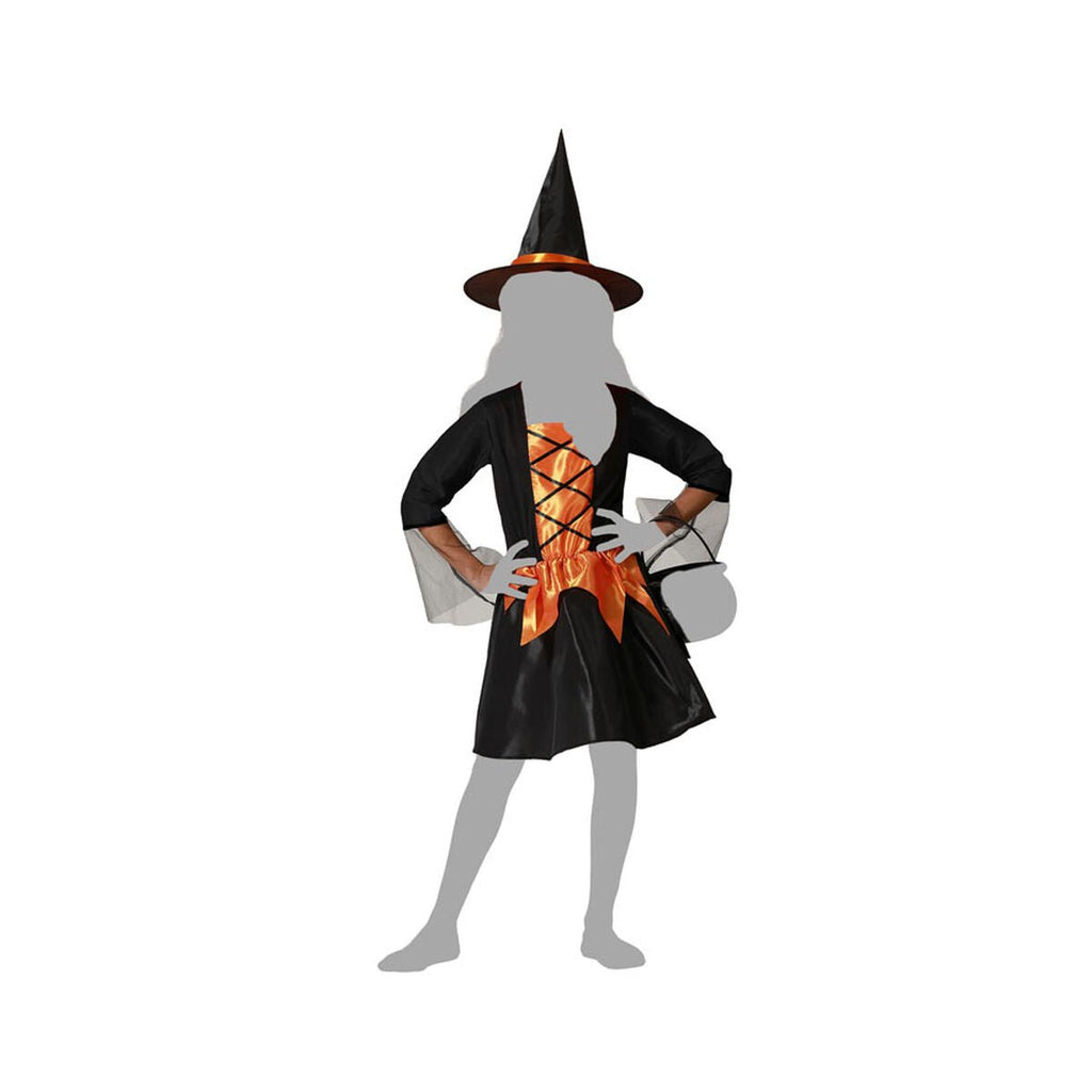 Costume for Children Orange Witch Halloween - StepByStep