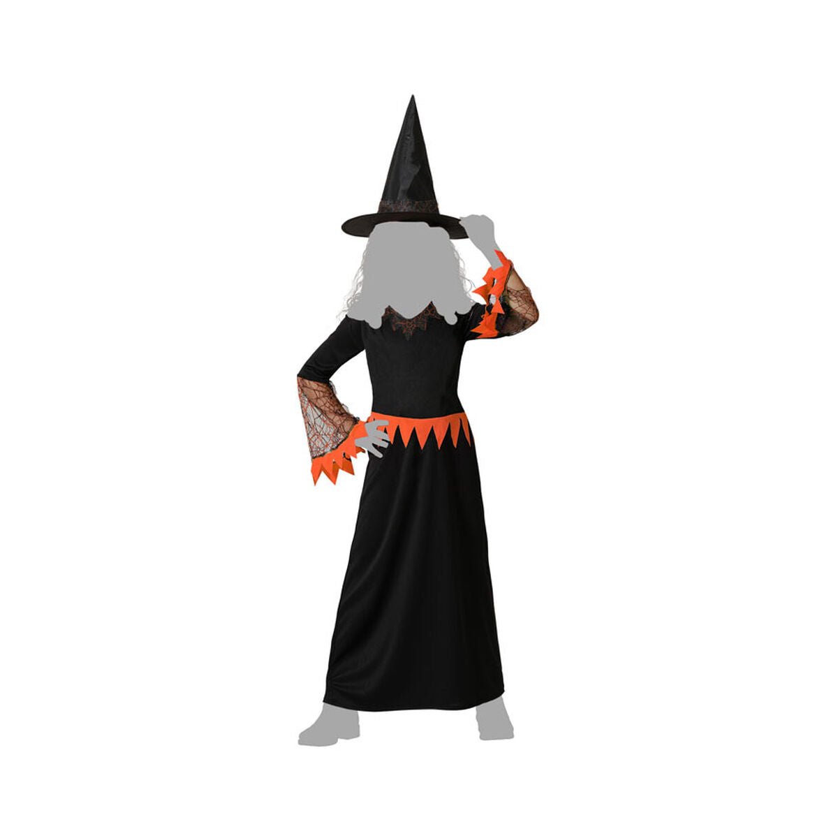 Costume for Children Orange Witch Halloween - StepByStep