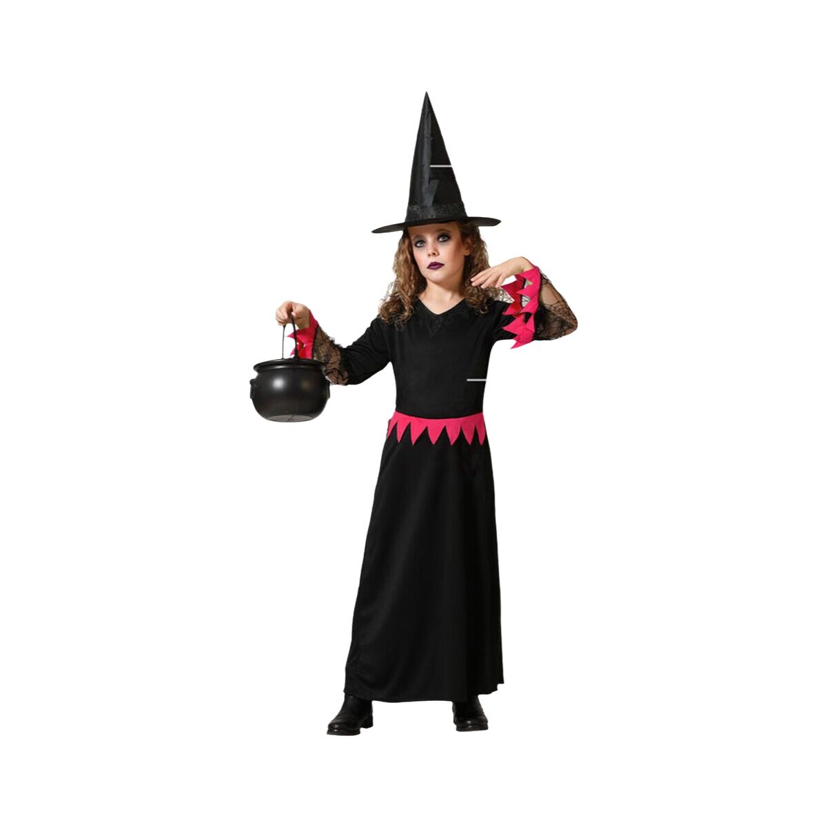 Costume for Children Pink Witch Halloween - StepByStep