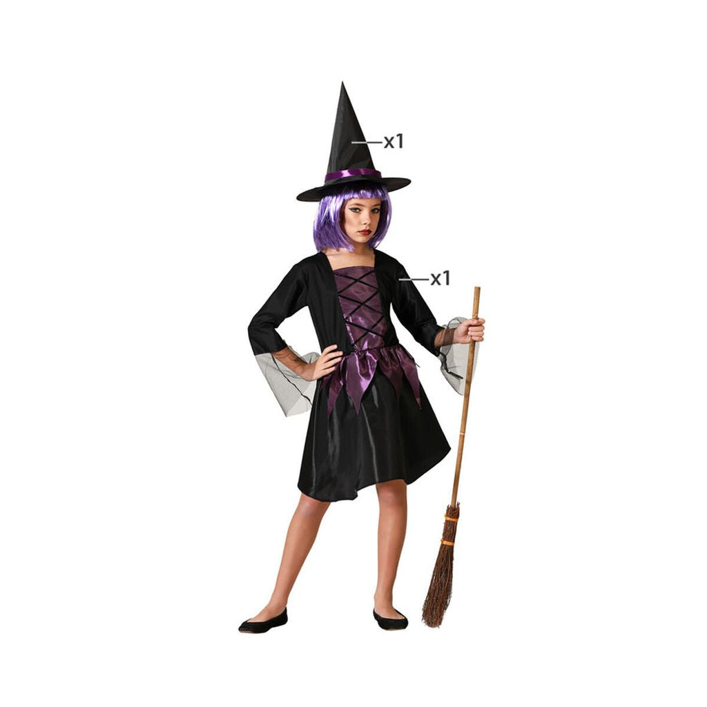 Costume for Children Purple Witch Halloween - StepByStep