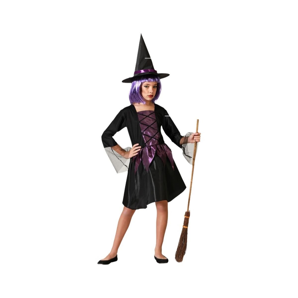 Costume for Children Purple Witch Halloween - StepByStep