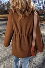 Cozy Brown Half - Zip Fleece Pullover Jacket - StepByStep