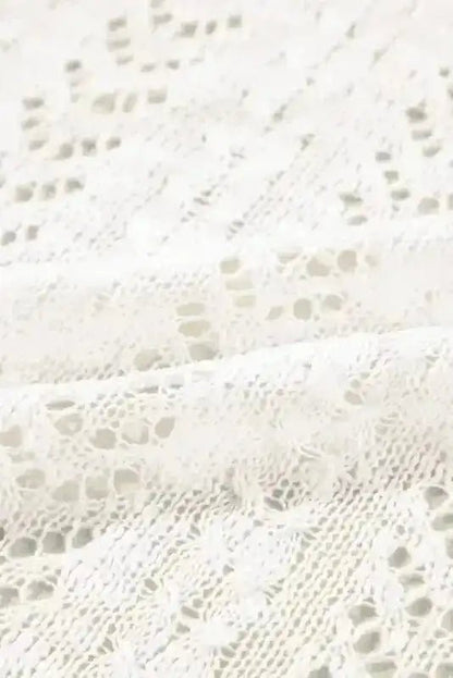 Cozy Comfort Plus Size White Eyelet Cardigan - StepByStep