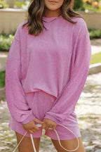 Cozy Corded Loungewear Shorts Set - StepByStep