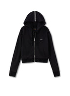 Cropped Zip Hoodie (Black) - StepByStep