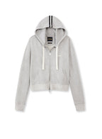 Cropped Zip Hoodie (Light Grey Heather) - StepByStep