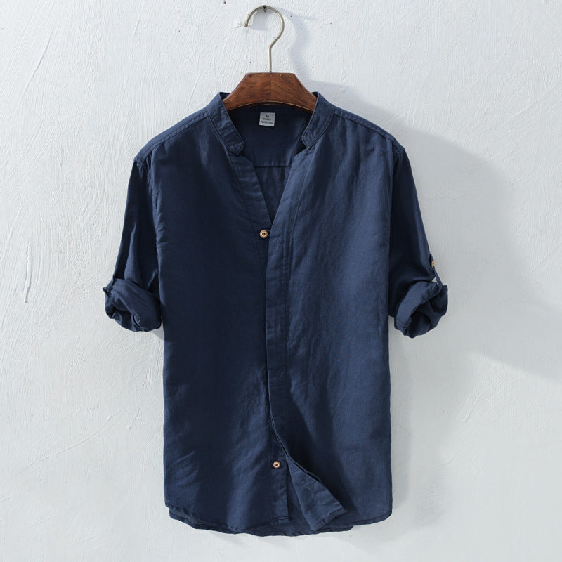 Camicia Coreana in Lino