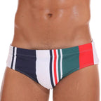 Datifer Summer 2026 Men Shorts Gym Low Waist Sexy Print Swim Brief Removed Pad Surfing Swimsuit Shorts Multicolor - StepByStepNow