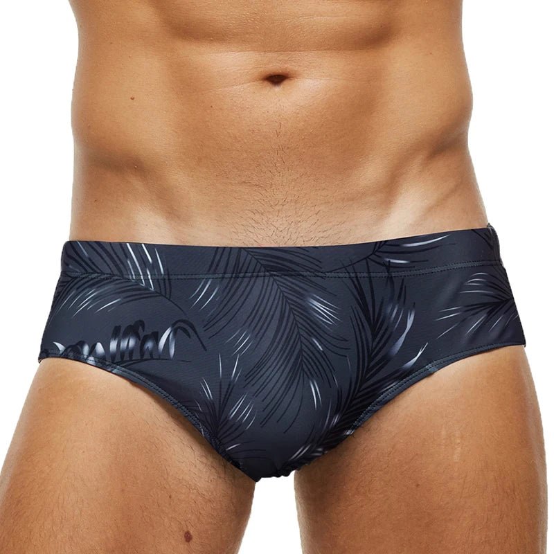 Datifer Summer 2026 Men Shorts Gym Low Waist Sexy Print Swim Brief Removed Pad Surfing Swimsuit Shorts Multicolor - StepByStepNow