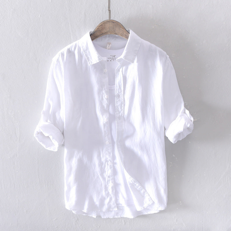 Camicia in Lino Bianca