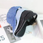 Denim Fabric Washed Denim Baseball Cap Washable Non Fading Black Vintage Y2k Dad Hats Soft Breathable Soft Top Sunshade Hat - StepByStepNow