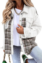 Denim Jacket Long Sleeve Plaid Button Down Shirt - StepByStepNow
