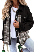 Denim Jacket Long Sleeve Plaid Button Down Shirt - StepByStepNow