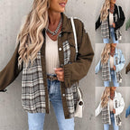 Denim Jacket Long Sleeve Plaid Button Down Shirt - StepByStepNow