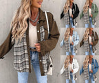 Denim Jacket Long Sleeve Plaid Button Down Shirt - StepByStepNow
