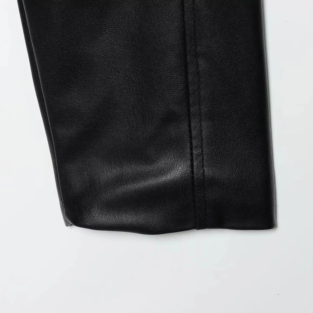 Giacca in pelle retro' con cintura - StepByStepNow