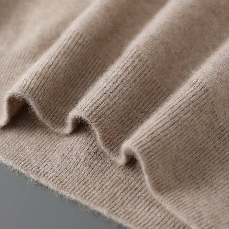 DjzDsm Autunno Inverno Maglione da uomo 100% lana merino Pullover con cappuccio spesso Maglieria morbida Casual Comfort Abbigliamento in lana Top - StepByStepNow