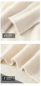 DjzDsm Autunno Inverno Maglione da uomo 100% lana merino Pullover con cappuccio spesso Maglieria morbida Casual Comfort Abbigliamento in lana Top - StepByStepNow