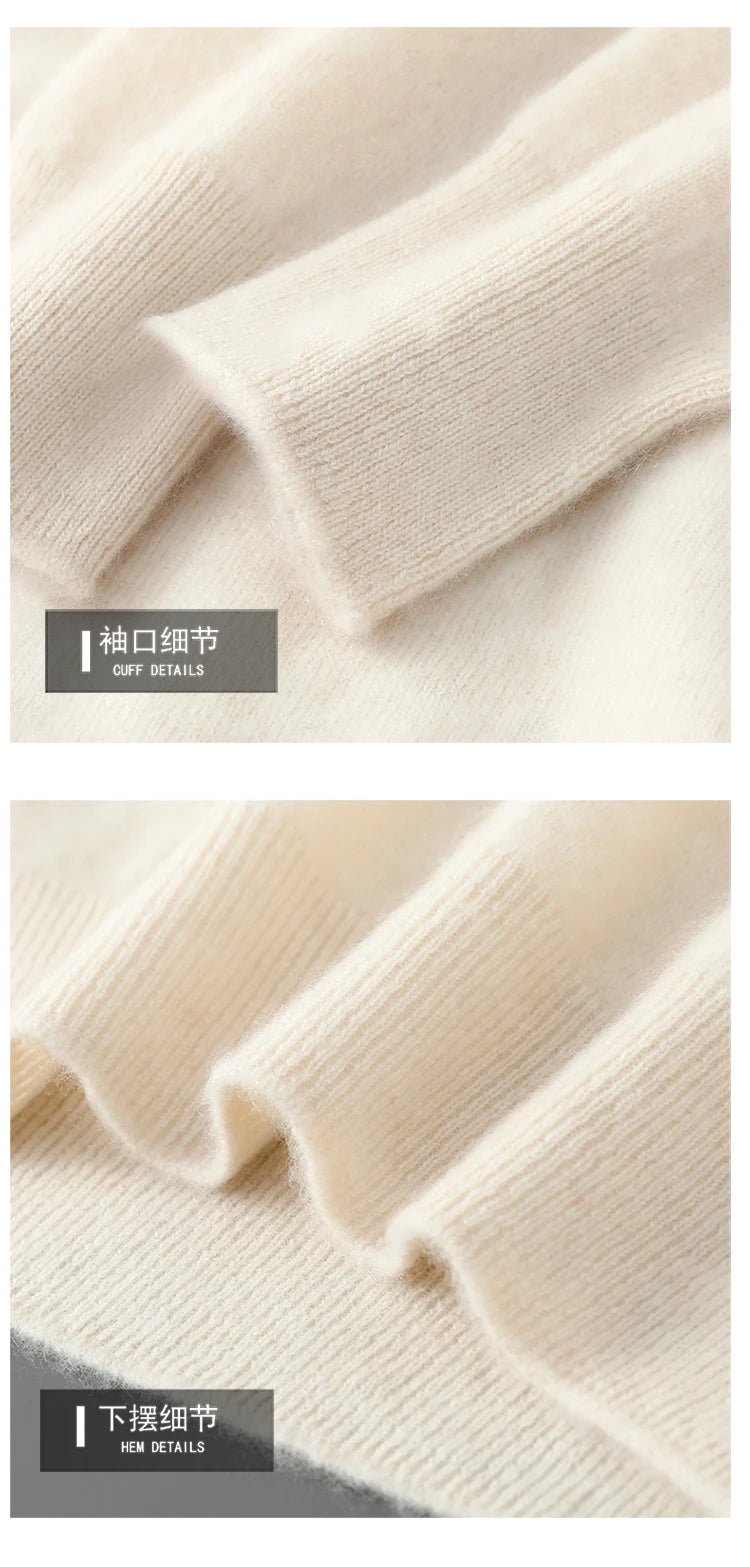 DjzDsm Autunno Inverno Maglione da uomo 100% lana merino Pullover con cappuccio spesso Maglieria morbida Casual Comfort Abbigliamento in lana Top - StepByStepNow