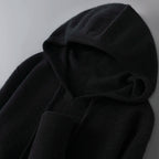 DjzDsm Autunno Inverno Maglione da uomo 100% lana merino Pullover con cappuccio spesso Maglieria morbida Casual Comfort Abbigliamento in lana Top - StepByStepNow