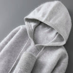 DjzDsm Autunno Inverno Maglione da uomo 100% lana merino Pullover con cappuccio spesso Maglieria morbida Casual Comfort Abbigliamento in lana Top - StepByStepNow