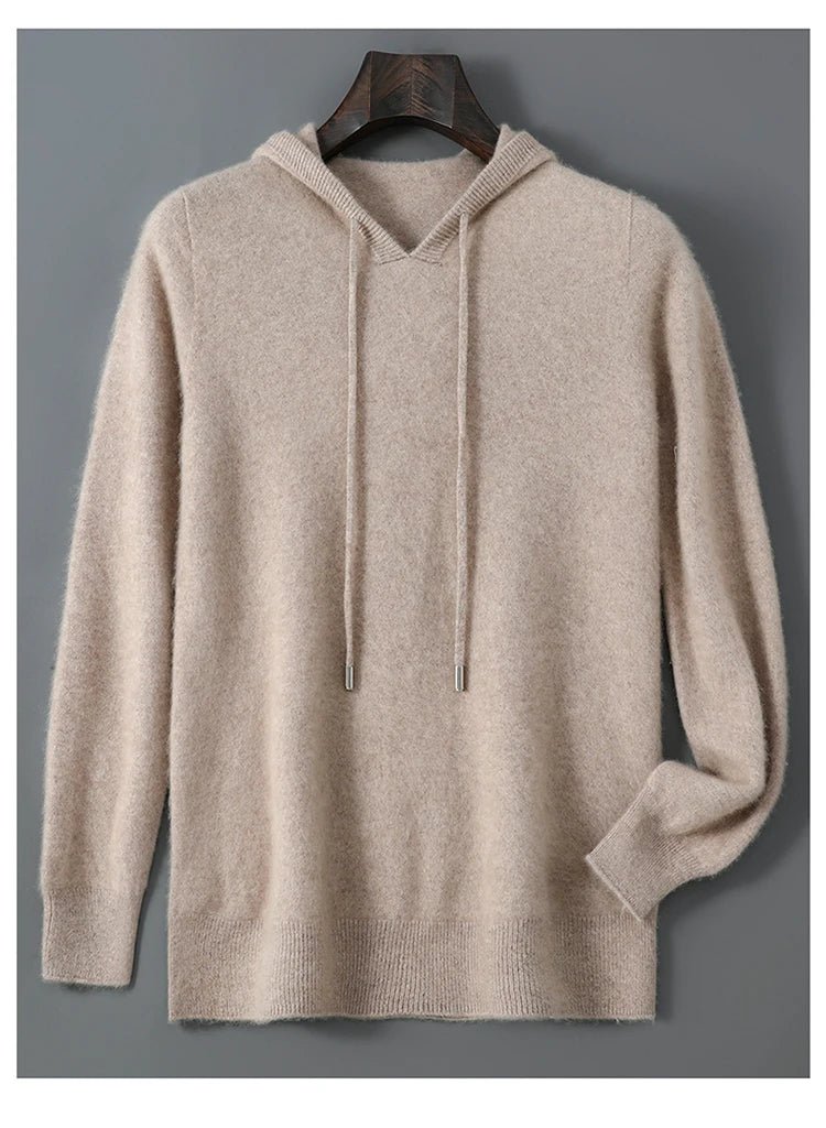 Maglione uomo in lana merino con cappuccio, Autunno Inverno - StepByStepNow