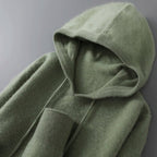 DjzDsm Autunno Inverno Maglione da uomo 100% lana merino Pullover con cappuccio spesso Maglieria morbida Casual Comfort Abbigliamento in lana Top - StepByStepNow