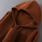 DjzDsm Autunno Inverno Maglione da uomo 100% lana merino Pullover con cappuccio spesso Maglieria morbida Casual Comfort Abbigliamento in lana Top - StepByStepNow