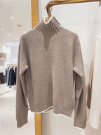 Dolcevita da donna in 2 colori con finiture in colore a contrasto  StepByStepNow