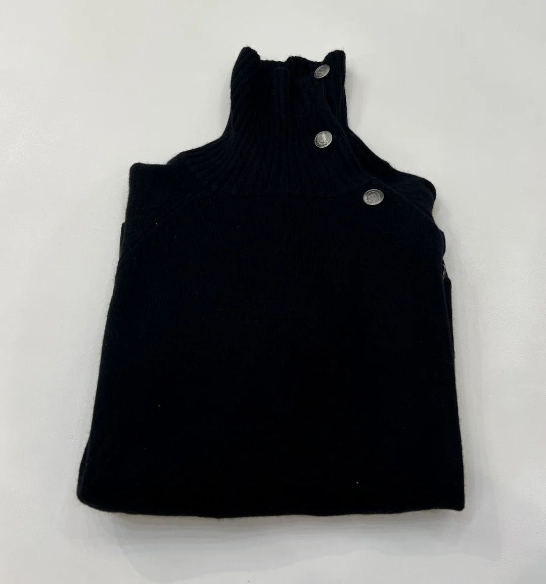 Donna 100% Cashmere lavorato a maglia maglione a collo alto spalla abbottonata pullover a maniche lunghe spalla bassa maglieria di alta qualità 2025FW - StepByStepNow