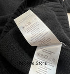 Donna 100% Cashmere lavorato a maglia maglione a collo alto spalla abbottonata pullover a maniche lunghe spalla bassa maglieria di alta qualità 2025FW - StepByStepNow