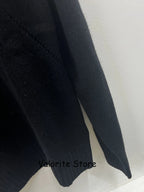 Donna 100% Cashmere lavorato a maglia maglione a collo alto spalla abbottonata pullover a maniche lunghe spalla bassa maglieria di alta qualità 2025FW - StepByStepNow